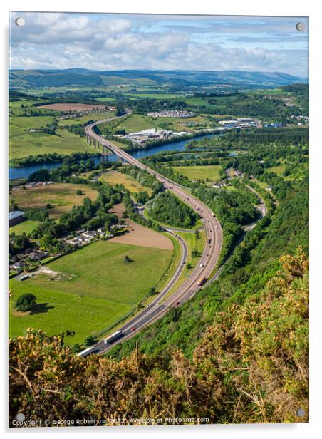 M90 Motorway at Perth Acrylic by George Robertson