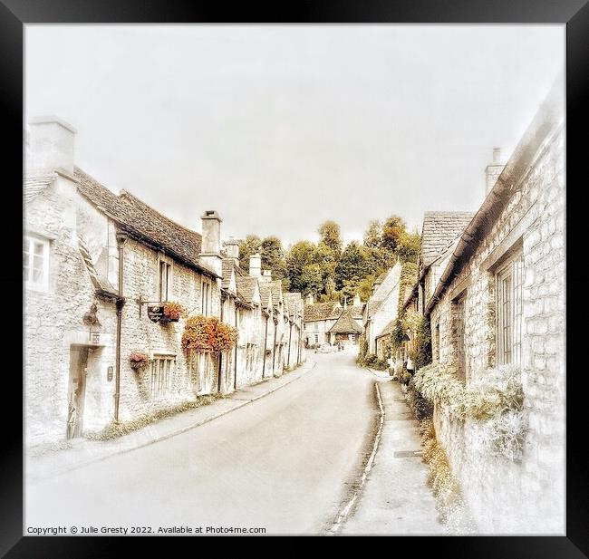 Castle Combe Village Wiltshire England Framed Print by Julie Gresty