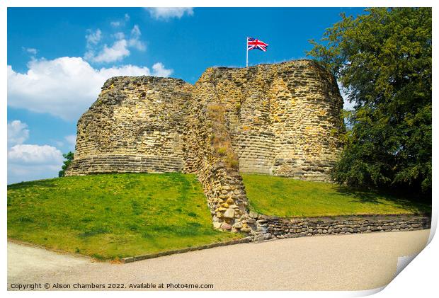Pontefract Castle Print by Alison Chambers