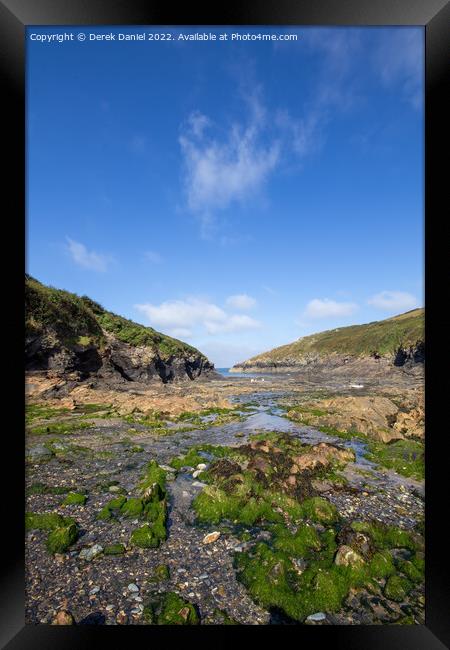 Secluded Cornish Cove Natures Hidden Gem Framed Print by Derek Daniel