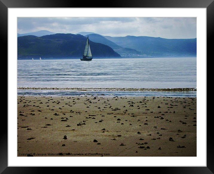 SAILING AWAY THE DAY Framed Mounted Print by Jacque Mckenzie