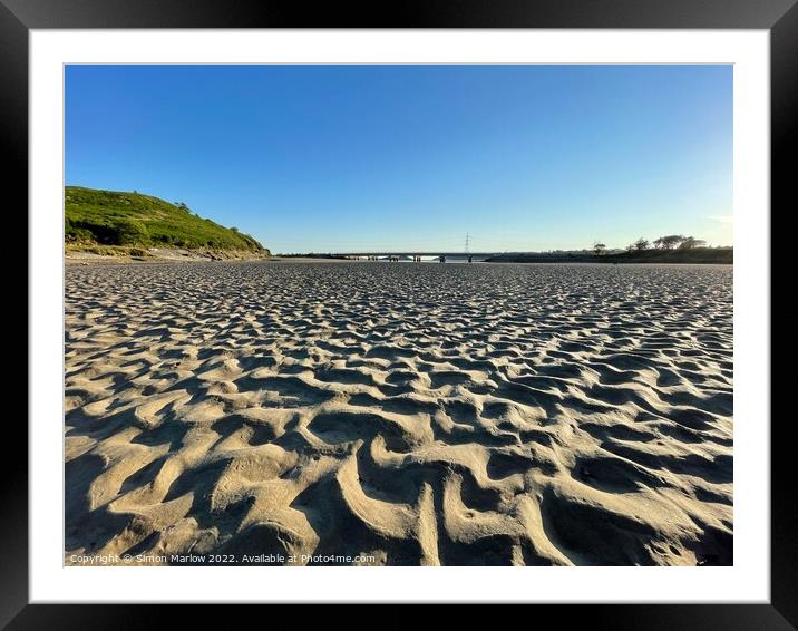Low down view at Harlech beach, Snowdonia Framed Mounted Print by Simon Marlow