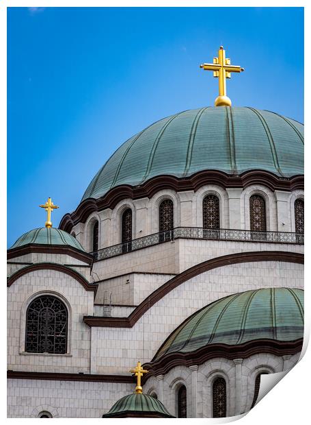 Saint Sava Orthodox Christian church in Belgrade, capital of Serbia Print by Mirko Kuzmanovic