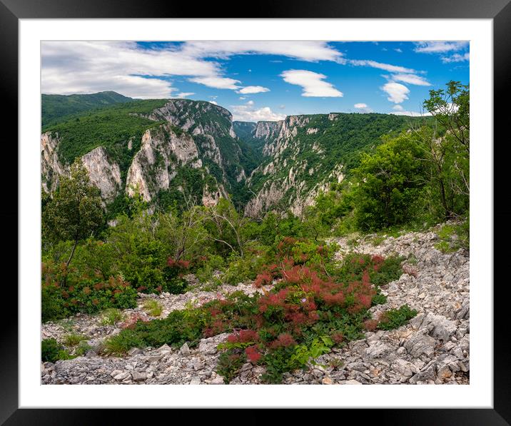Lazar's Canyon / Lazarev kanjon the deepest and longest canyon in eastern Serbia Framed Mounted Print by Mirko Kuzmanovic