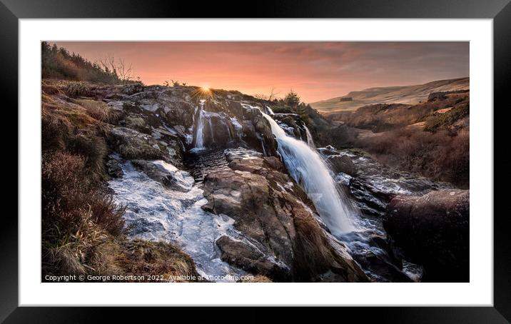 Sunset at Loup O Fintry Framed Mounted Print by George Robertson