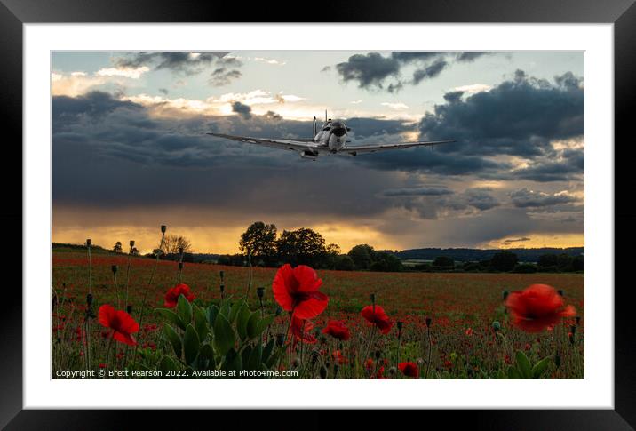 Battle of Britain Memorial Flight Spitfire Framed Mounted Print by Brett Pearson