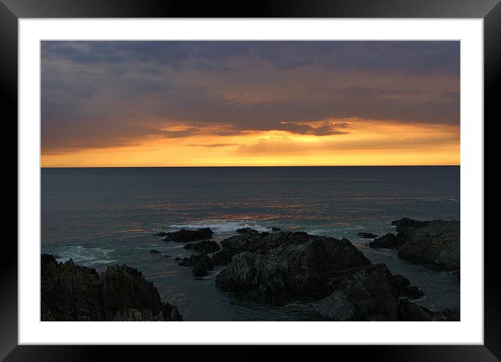 Sunset waters Framed Mounted Print by Joanne Crockford