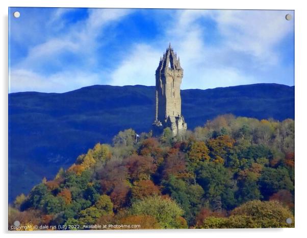 wallace monument stirling Acrylic by dale rys (LP)