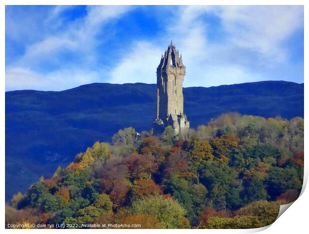 wallace monument stirling Print by dale rys (LP)