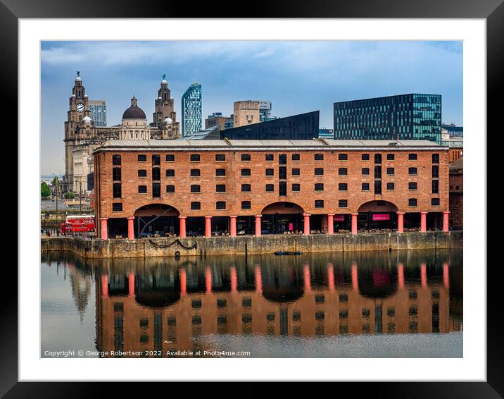 Early morning at Liverpool Waterfront  Framed Mounted Print by George Robertson