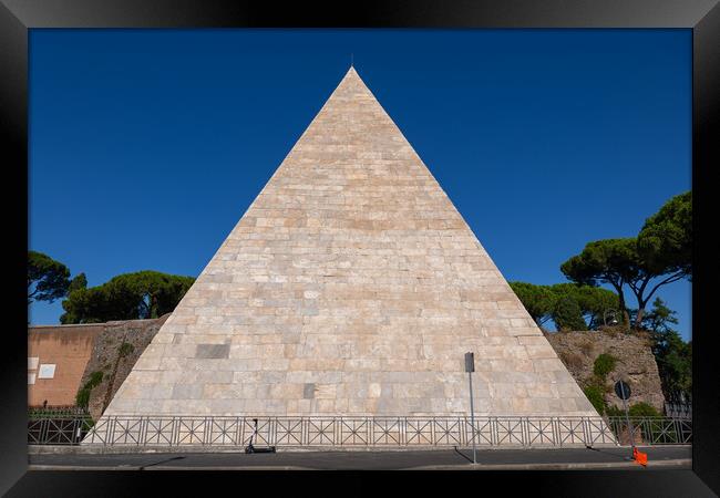 Ancient Pyramid of Cestius in Rome Framed Print by Artur Bogacki
