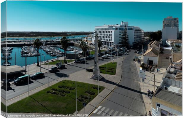 Downtown Faro Overview  Canvas Print by Angelo DeVal