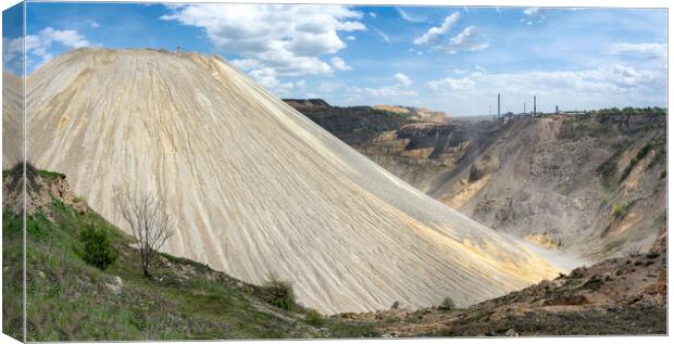 Copper mine and smelting complex of Zijin Bor Copper in Bor, Serbia on July 13, 2019, one of the largest copper mines in Europe owned by Chinese mining company Zijin Mining Group Canvas Print by Mirko Kuzmanovic