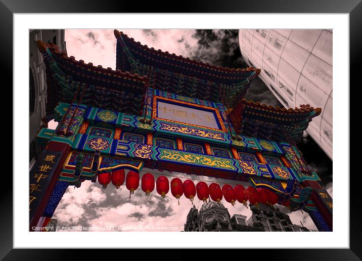China town in London  Framed Mounted Print by Ann Biddlecombe