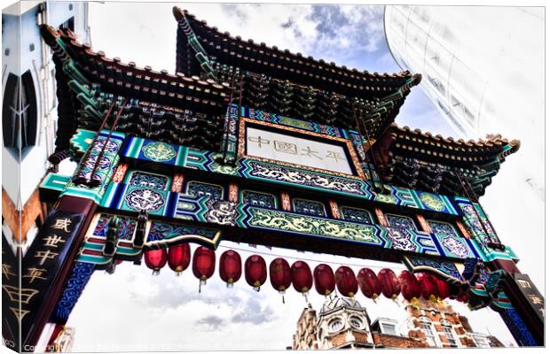 china town in London in light Canvas Print by Ann Biddlecombe