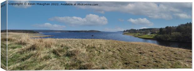 Kielder Water Northumberland (Panoramic 2) Canvas Print by Kevin Maughan