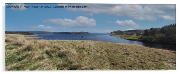 Kielder Water Northumberland (Panoramic 2) Acrylic by Kevin Maughan