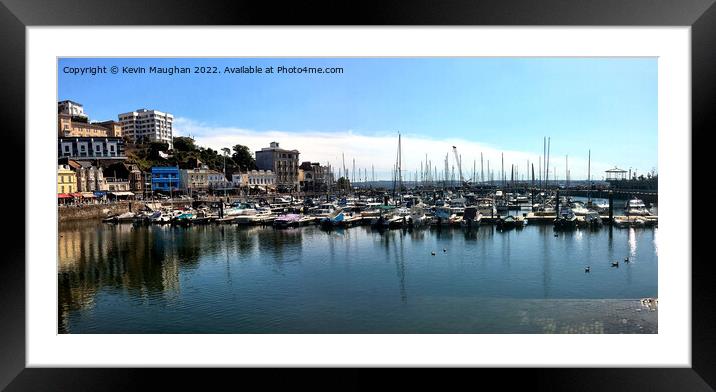 Dartmouth In Devon Marina (Panoramic) Framed Mounted Print by Kevin Maughan