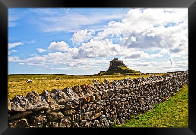 lindisfarne castle Framed Print by Northeast Images