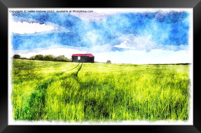 Summer Meadow Painting Framed Print by Helen Hotson