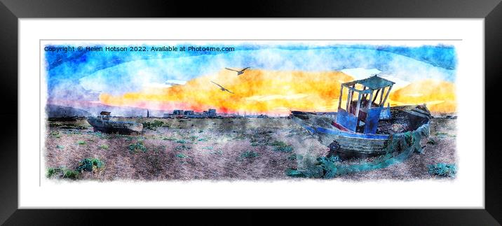 Sunset at Dungeness Framed Mounted Print by Helen Hotson