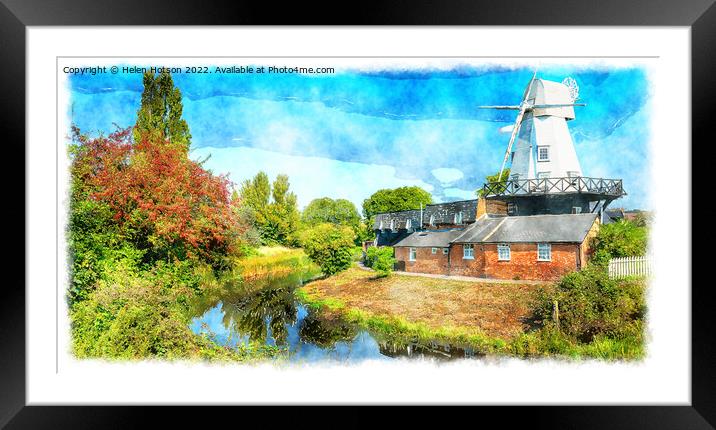 Windmill at Rye Painting Framed Mounted Print by Helen Hotson