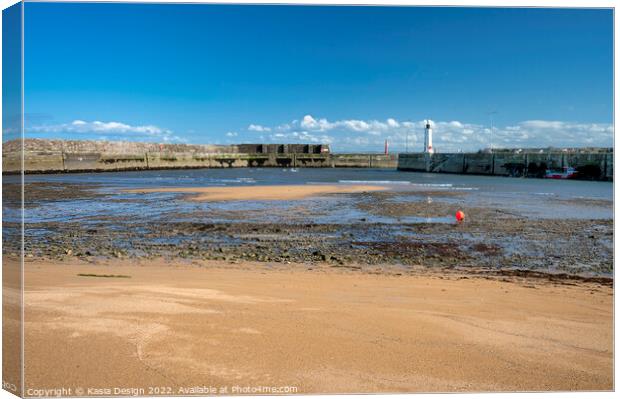On the beach inside Anstruther Harbour Canvas Print by Kasia Design