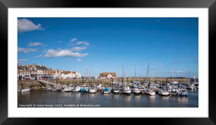 Anstruther Harbour and Marina Framed Mounted Print by Kasia Design