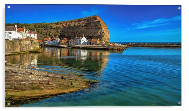 Clear Blue Staithes Acrylic by Darren Ball