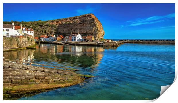 Clear Blue Staithes Print by Darren Ball