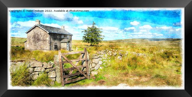 Dartmoor National Park Painting Framed Print by Helen Hotson
