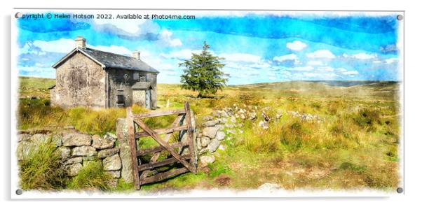 Dartmoor National Park Painting Acrylic by Helen Hotson