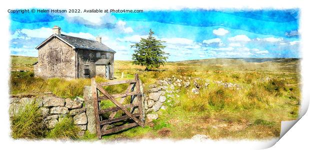 Dartmoor National Park Painting Print by Helen Hotson