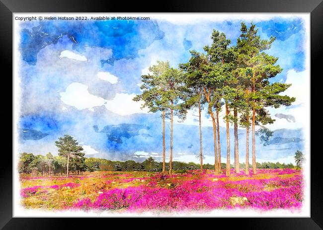 Arne Heather Painting Framed Print by Helen Hotson