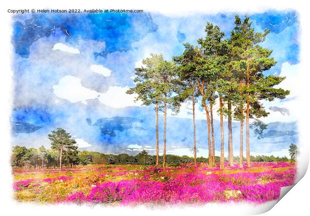 Arne Heather Painting Print by Helen Hotson