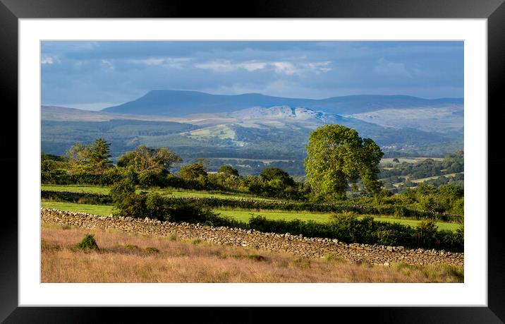 Brecon Beacons and the Sleeping Giant Framed Mounted Print by Leighton Collins