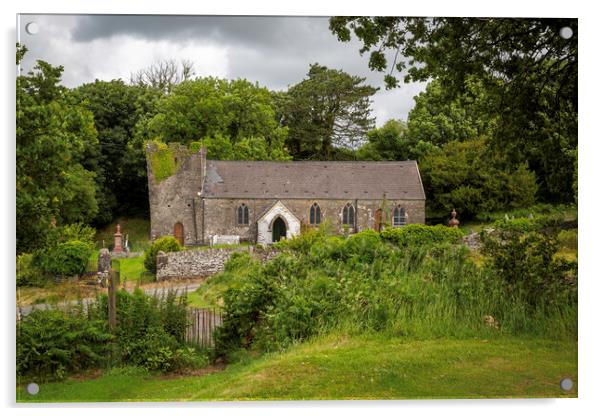 Llangiwg Church in Pontardawe Acrylic by Leighton Collins