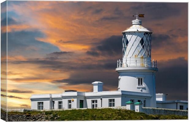 The Lighthouse at Strumble Head in Pembrokeshire Canvas Print by Tracey Turner