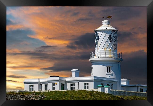 The Lighthouse at Strumble Head in Pembrokeshire Framed Print by Tracey Turner
