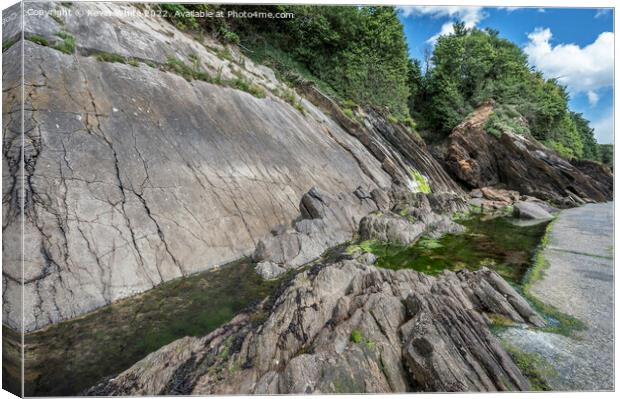 Rugged Coombe Martin North Devon Canvas Print by Kevin White