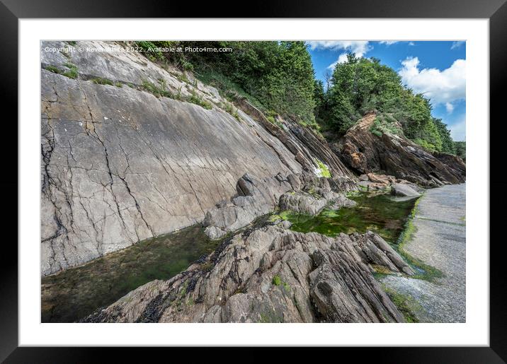 Rugged Coombe Martin North Devon Framed Mounted Print by Kevin White