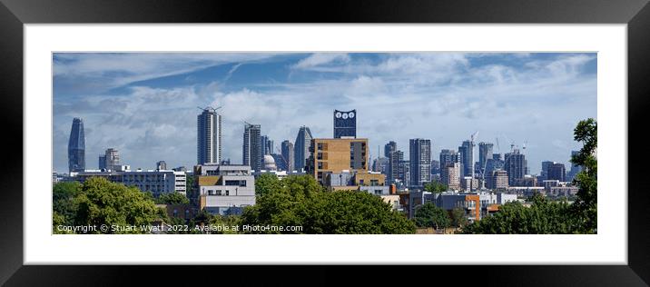 London Skyline from Brockwell Park, Brixton Framed Mounted Print by Stuart Wyatt