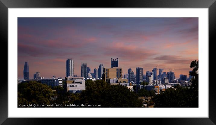 London Skyline Sunrise Framed Mounted Print by Stuart Wyatt
