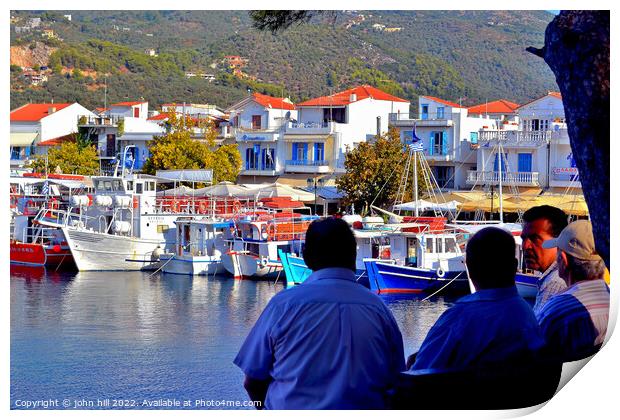 Skiathos, Greece. Print by john hill