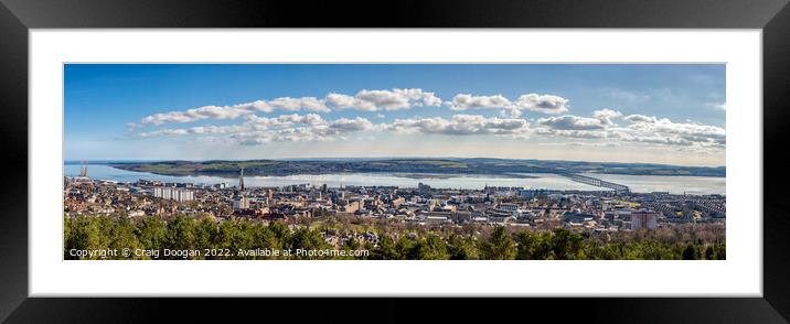 Dundee City Panorama Framed Mounted Print by Craig Doogan