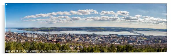 Dundee City Panorama Acrylic by Craig Doogan