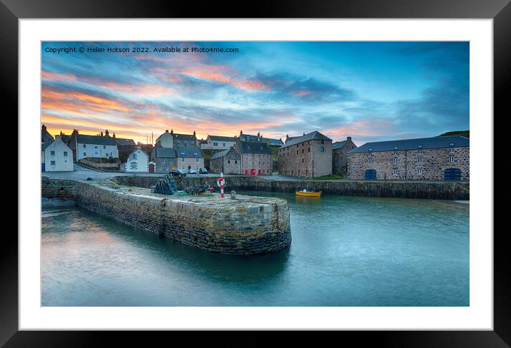 Portsoy in Aberdeenshire Framed Mounted Print by Helen Hotson