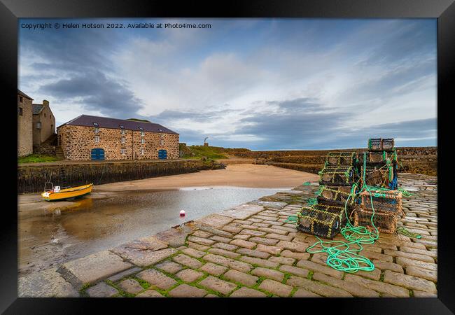 The quay at Portsoy Framed Print by Helen Hotson