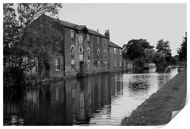 old canalside mill Print by steve livingstone