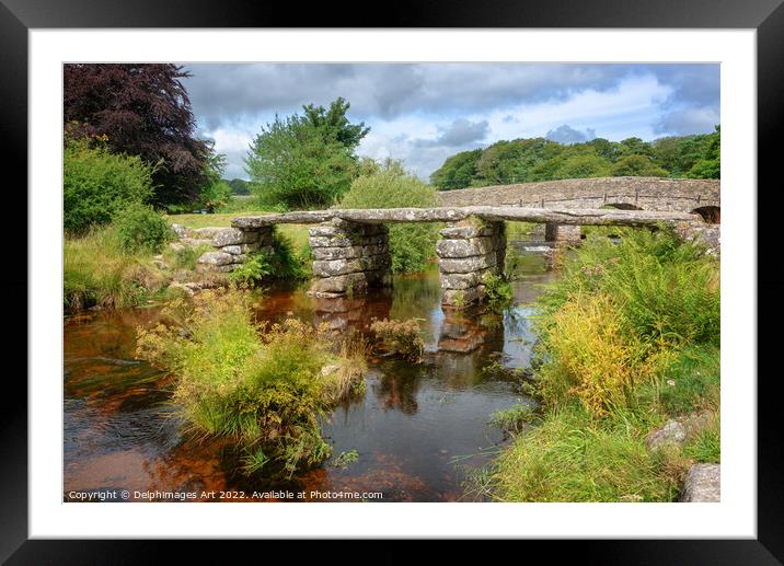 Two Bridges in Dartmoor, Devon, UK Framed Mounted Print by Delphimages Art